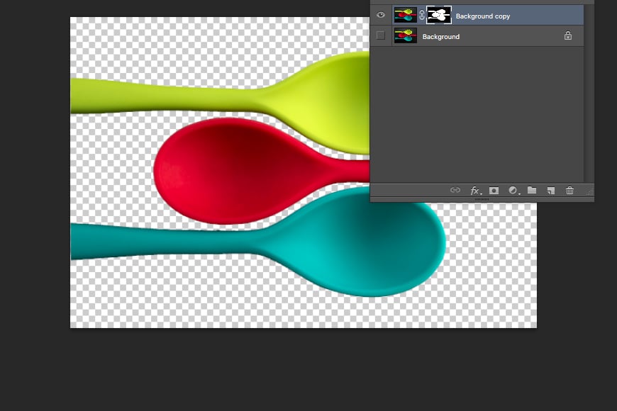 Change background color in Photoshop - After using quick selection tool add a layer mask.
