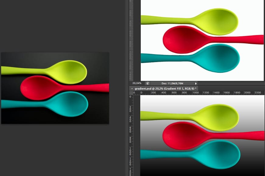 Change background color in Photoshop - Add new fill layer. Right click for drop down menu.