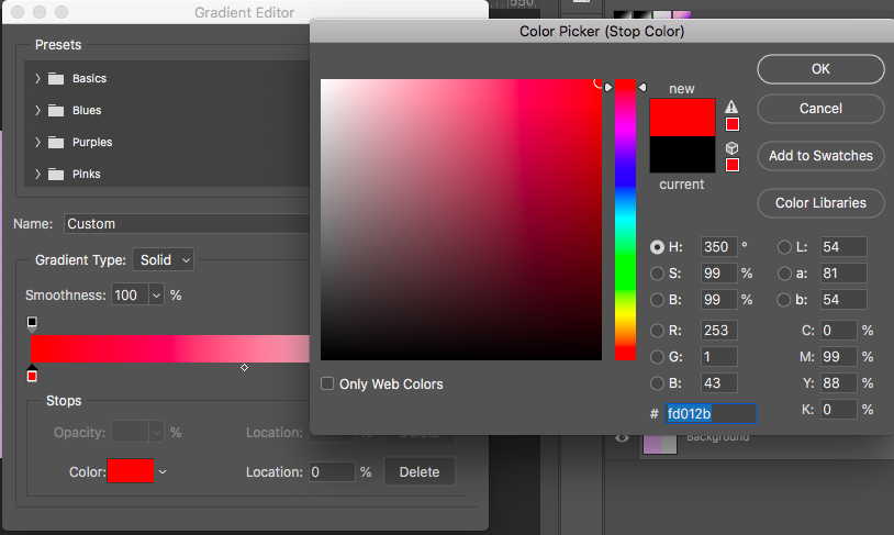 Create a rainbow gradient