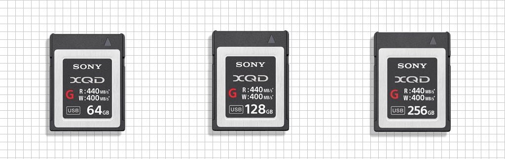 XQD memory cards write speed fir video cameras also